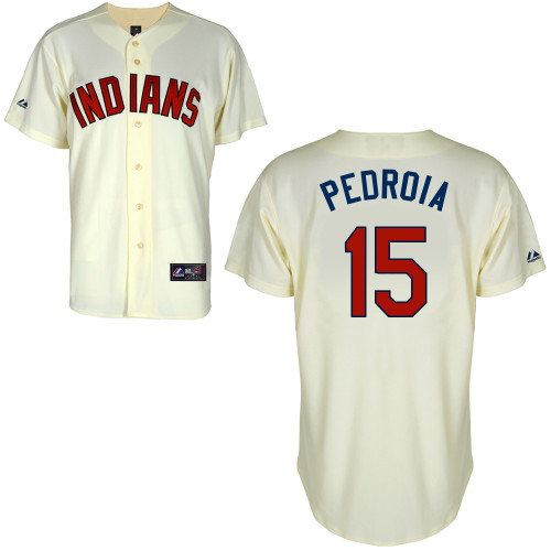 Dustin Pedroia #15 MLB Jersey-Boston Red Sox Men's Authentic Alternate 2 White Cool Base Baseball Jersey